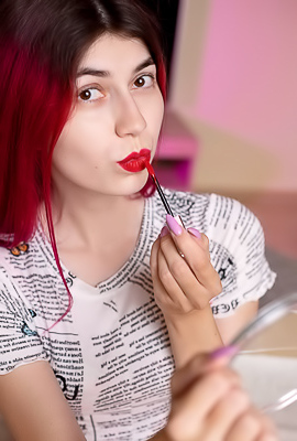 Toffina Spreading Her Thighs So Her Bare Pussy Is On Display