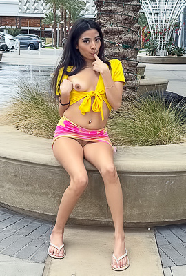 Hot Kitty Monica Showing Pussy In Public