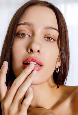 Chiara Willowy Beauty Is Striking In Scarlet Lingerie