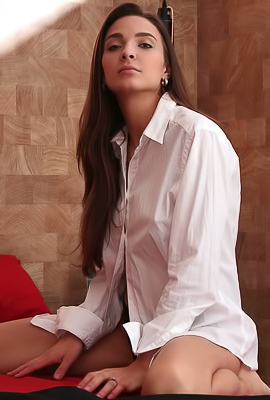 Santa Exposing Lovely Uptilted Breasts With Wonderfully Stiff