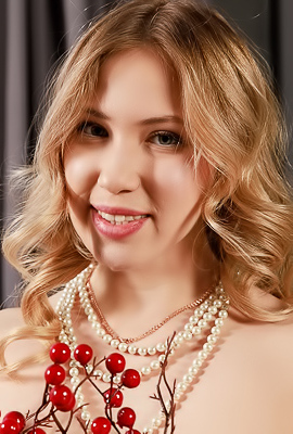 Nika Murr In Red Berry Lets Your Fantasy Unfold With Every Sultry Pose And Daring Glance